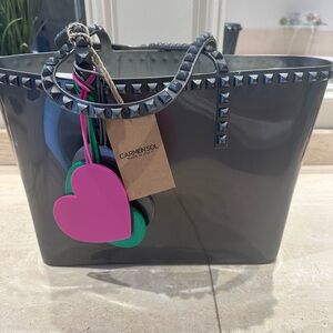 Carmen Sol jelly tote and charms , new with tags
